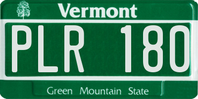 VT license plate PLR180