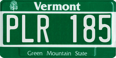 VT license plate PLR185