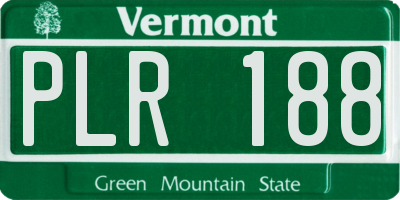 VT license plate PLR188