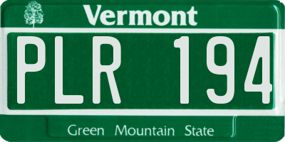 VT license plate PLR194
