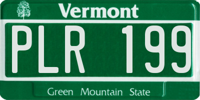 VT license plate PLR199