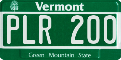 VT license plate PLR200