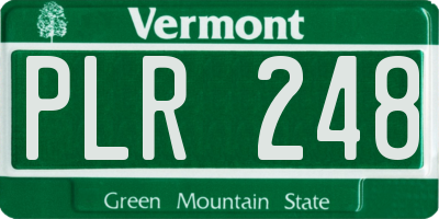 VT license plate PLR248