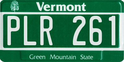 VT license plate PLR261