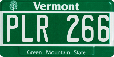 VT license plate PLR266