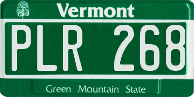VT license plate PLR268