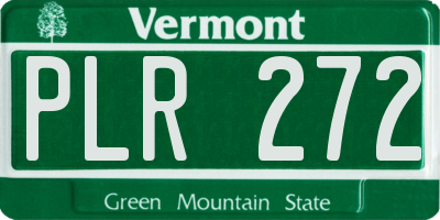 VT license plate PLR272