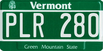 VT license plate PLR280