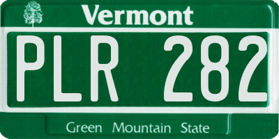 VT license plate PLR282