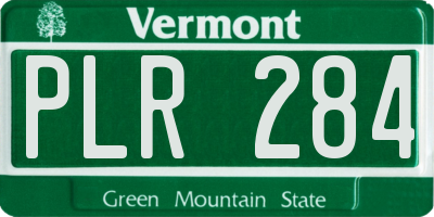 VT license plate PLR284