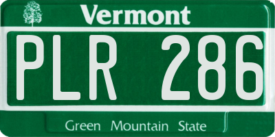 VT license plate PLR286