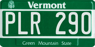 VT license plate PLR290