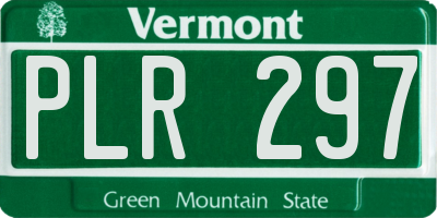 VT license plate PLR297