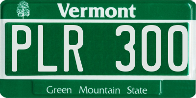 VT license plate PLR300
