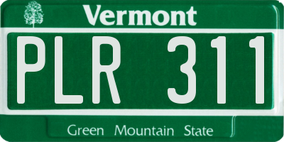 VT license plate PLR311
