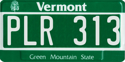 VT license plate PLR313