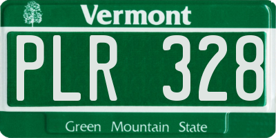VT license plate PLR328