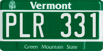 VT license plate PLR331