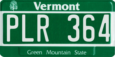 VT license plate PLR364