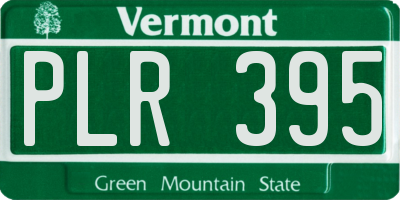 VT license plate PLR395
