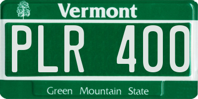 VT license plate PLR400