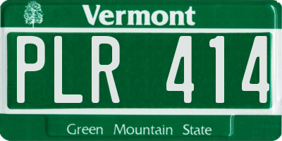 VT license plate PLR414