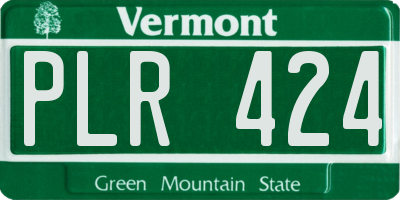VT license plate PLR424