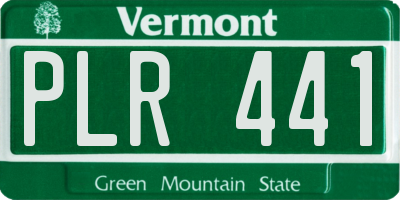 VT license plate PLR441