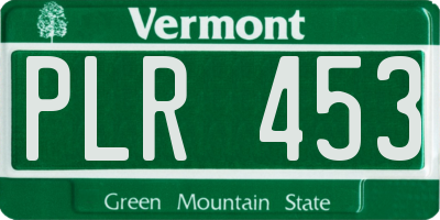 VT license plate PLR453