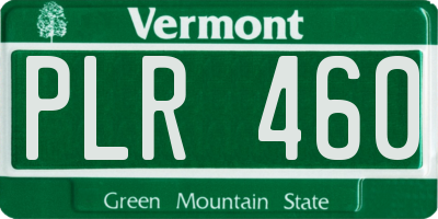 VT license plate PLR460