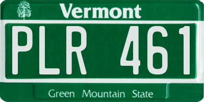 VT license plate PLR461