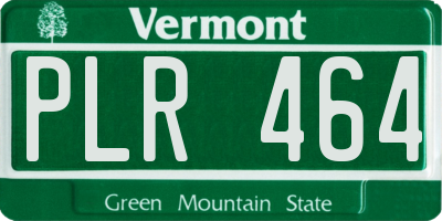VT license plate PLR464