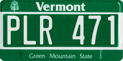 VT license plate PLR471
