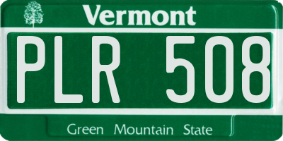 VT license plate PLR508