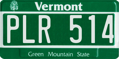 VT license plate PLR514