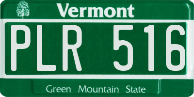 VT license plate PLR516