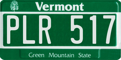 VT license plate PLR517
