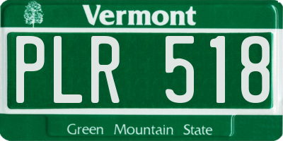 VT license plate PLR518