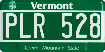 VT license plate PLR528