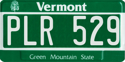 VT license plate PLR529