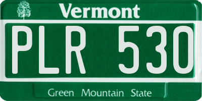 VT license plate PLR530