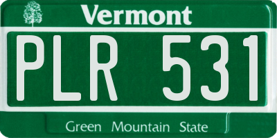 VT license plate PLR531