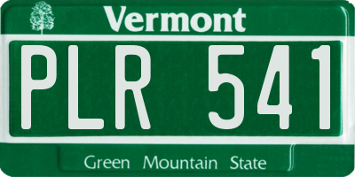 VT license plate PLR541