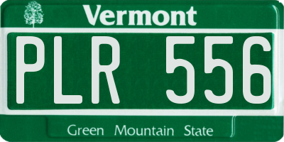 VT license plate PLR556