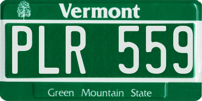 VT license plate PLR559