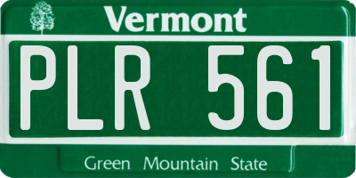 VT license plate PLR561