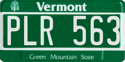 VT license plate PLR563