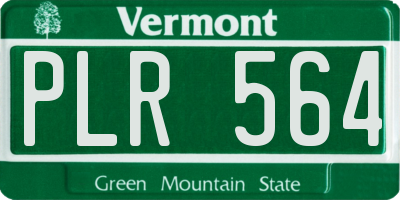 VT license plate PLR564