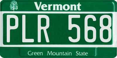 VT license plate PLR568