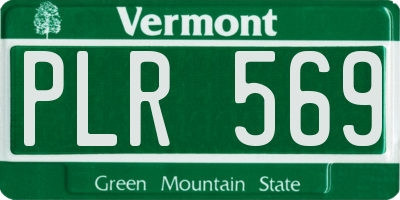 VT license plate PLR569